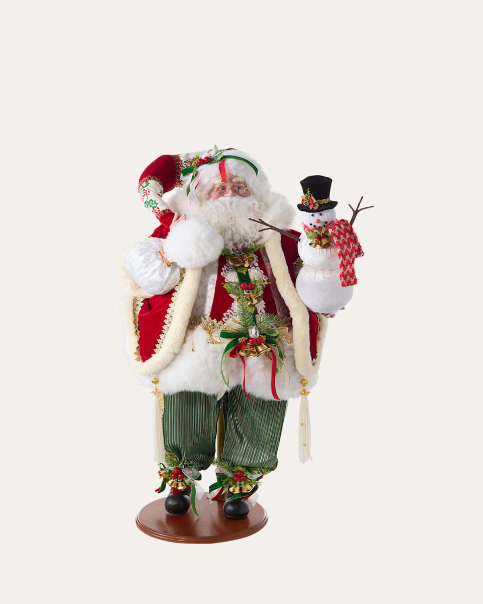 Limited Edition Santa Building Snowman Christmas Decor